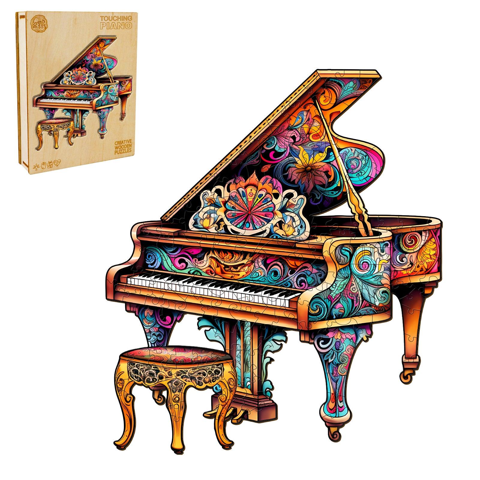 Touching Piano Wooden Jigsaw Puzzle