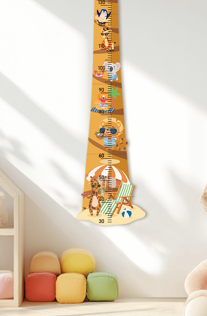 Personalized Wooden Coconut Palm Beach Growth Chart Ruler