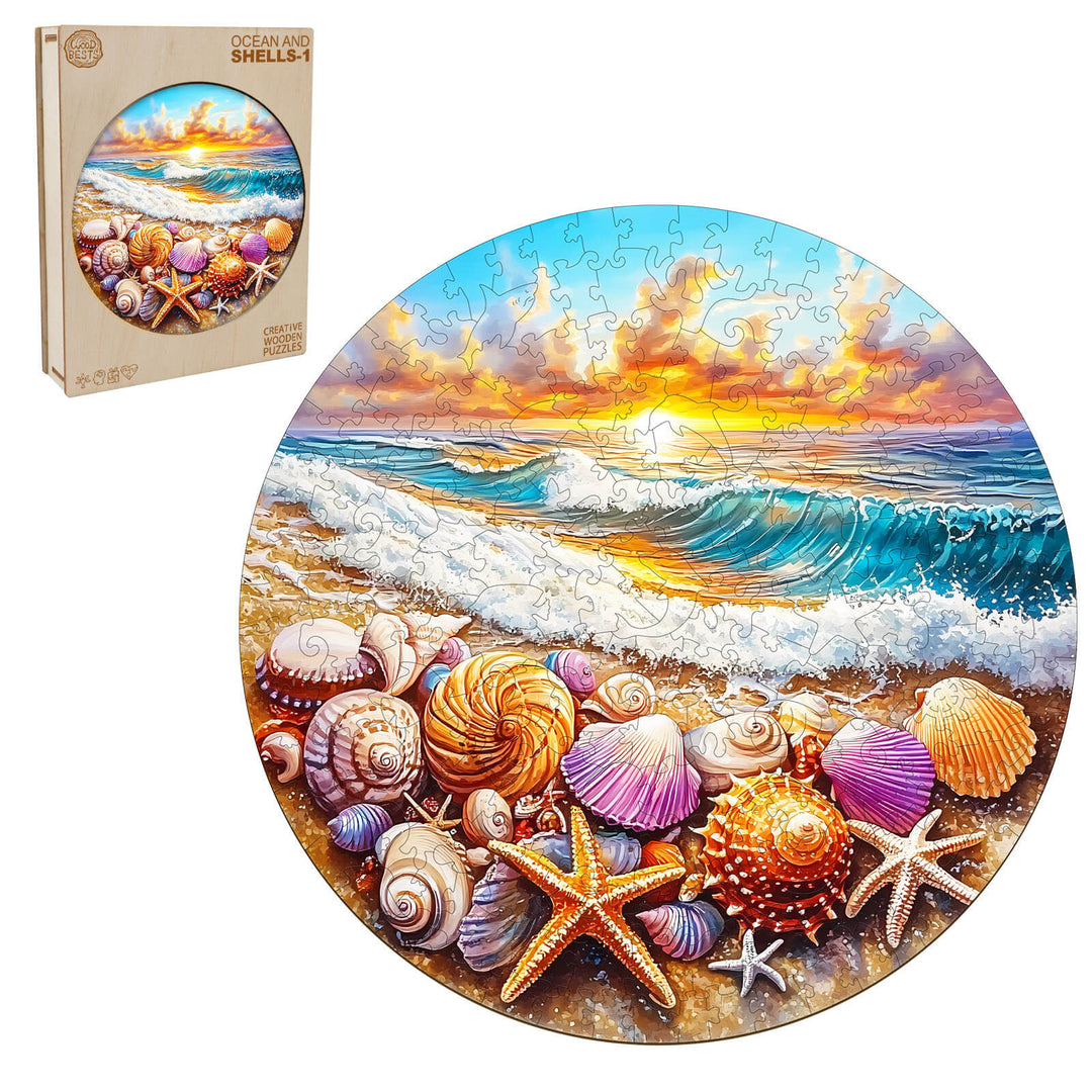 Ocean and Shells-1 Wooden Jigsaw Puzzle - Woodbests