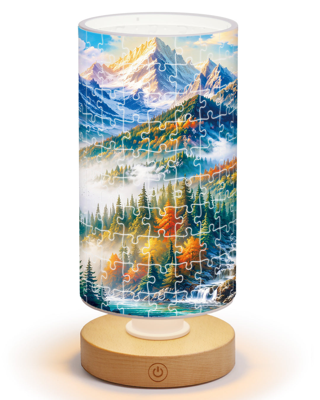 DIY Dimmable Acrylic Puzzle Lamp - Mountain Paradise