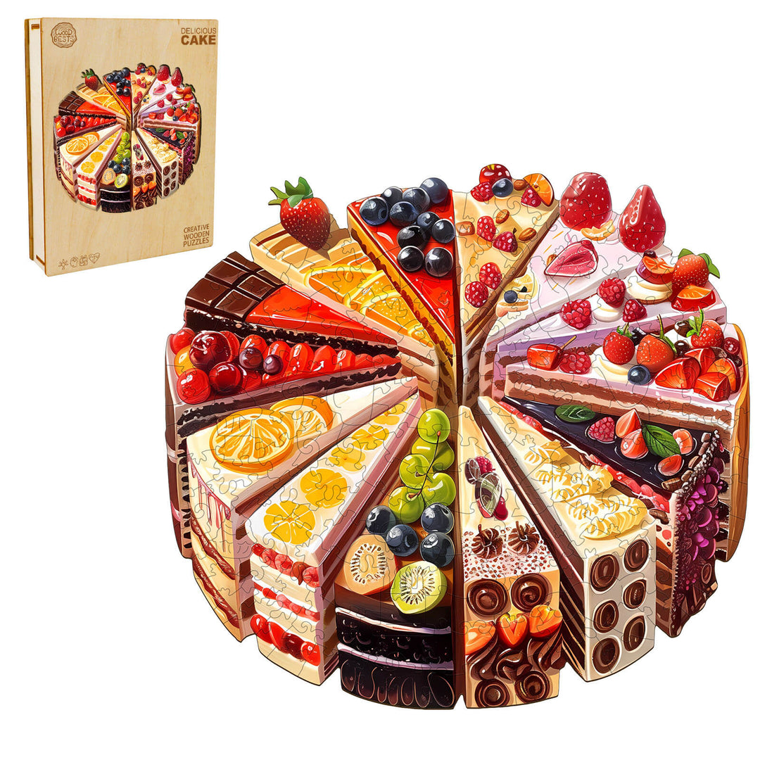 Delicious Cake Wooden Jigsaw Puzzle - Woodbests