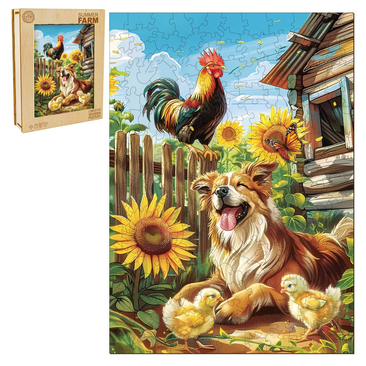 Summer Farm Wooden Jigsaw Puzzle