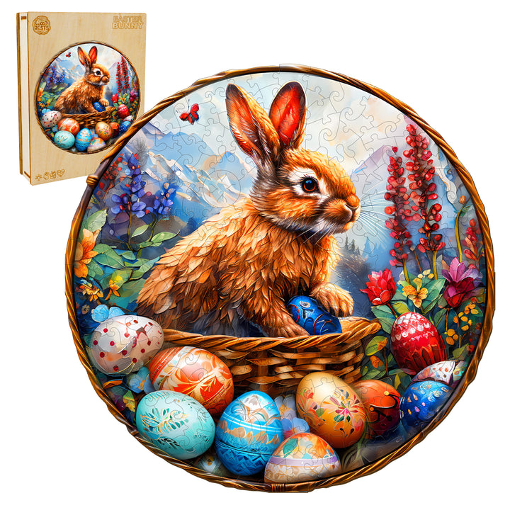 Easter Bunny Wooden Jigsaw Puzzle-Woodbests