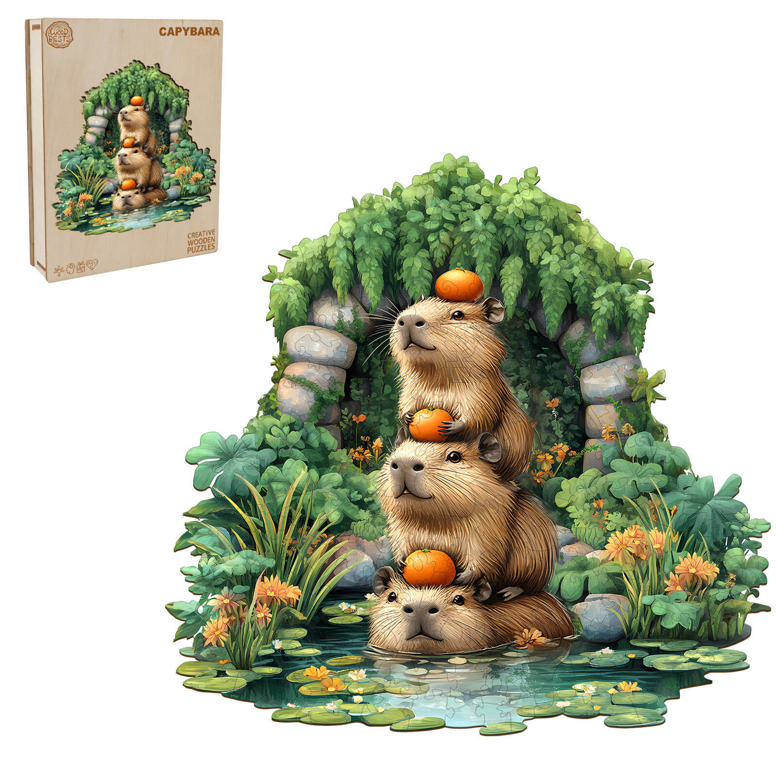 Capybara Wooden Jigsaw Puzzle