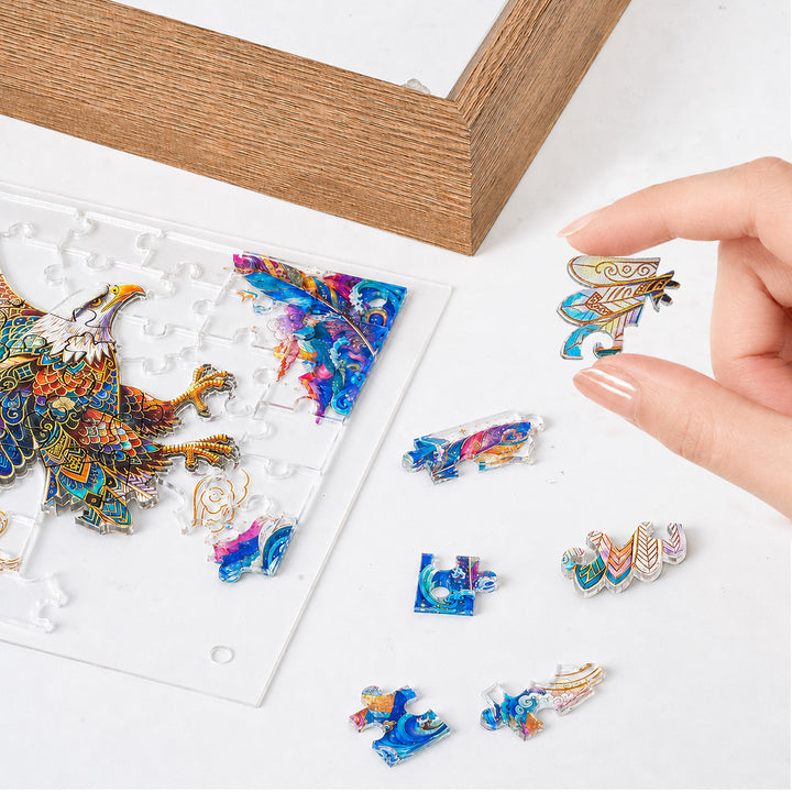 Double Sided Acrylic Jigsaw -Magnificent Eagle