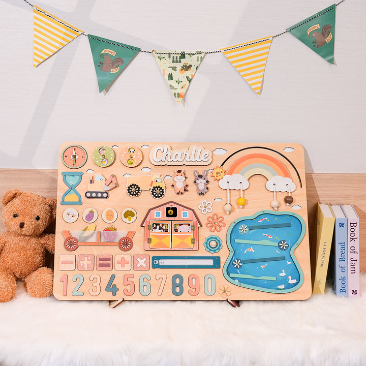 Personalised Montessori Name Puzzle Busy Board