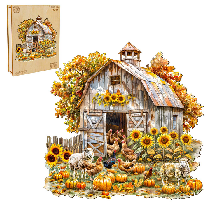 Autumn Farm Wooden Jigsaw Puzzle