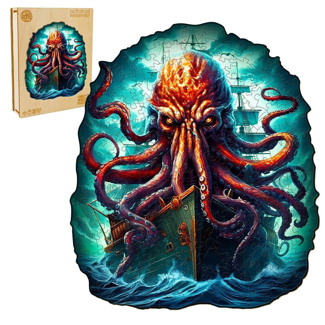 Octopus Monster Wooden Jigsaw Puzzle