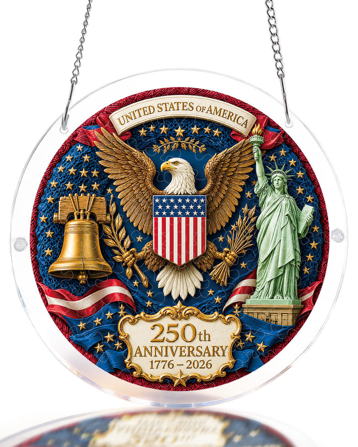 Acrylic Jigsaw Puzzle Suncatcher - Glory of America