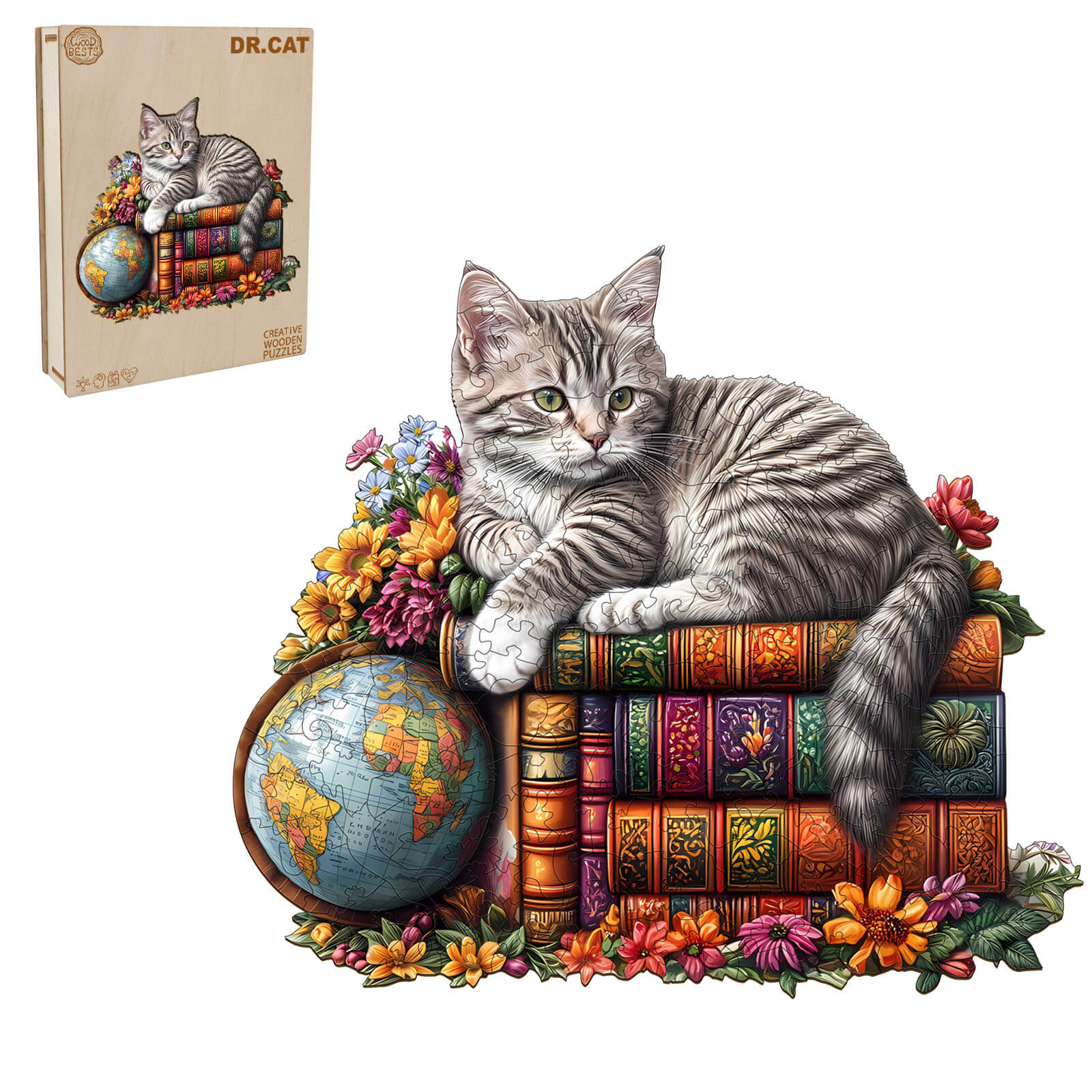 Dr. Cat Wooden Jigsaw Puzzle