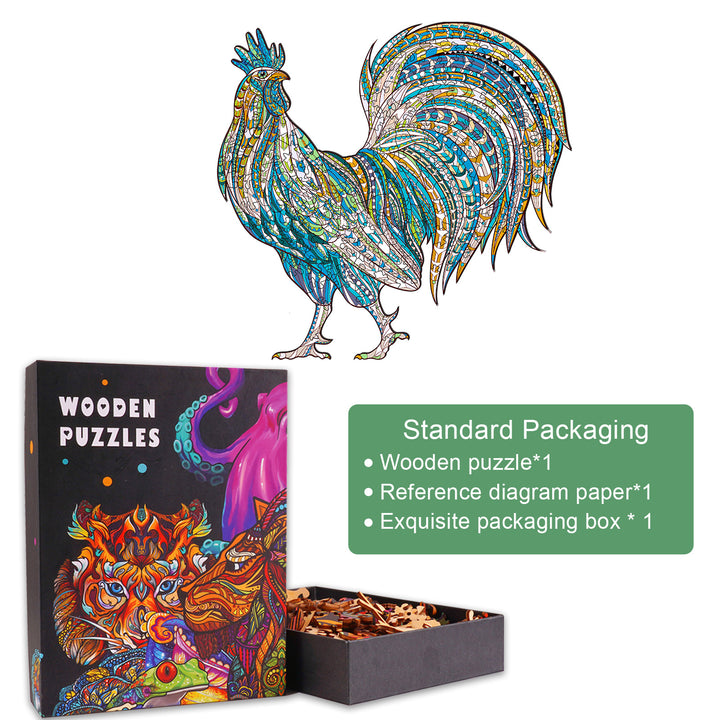 Strong Rooster Wooden Jigsaw Puzzle - Woodbests