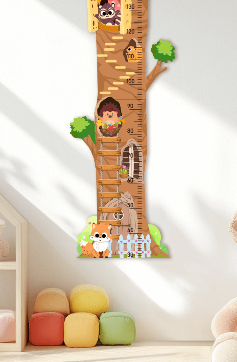 Personalized Wooden Treehouse Growth Chart Ruler