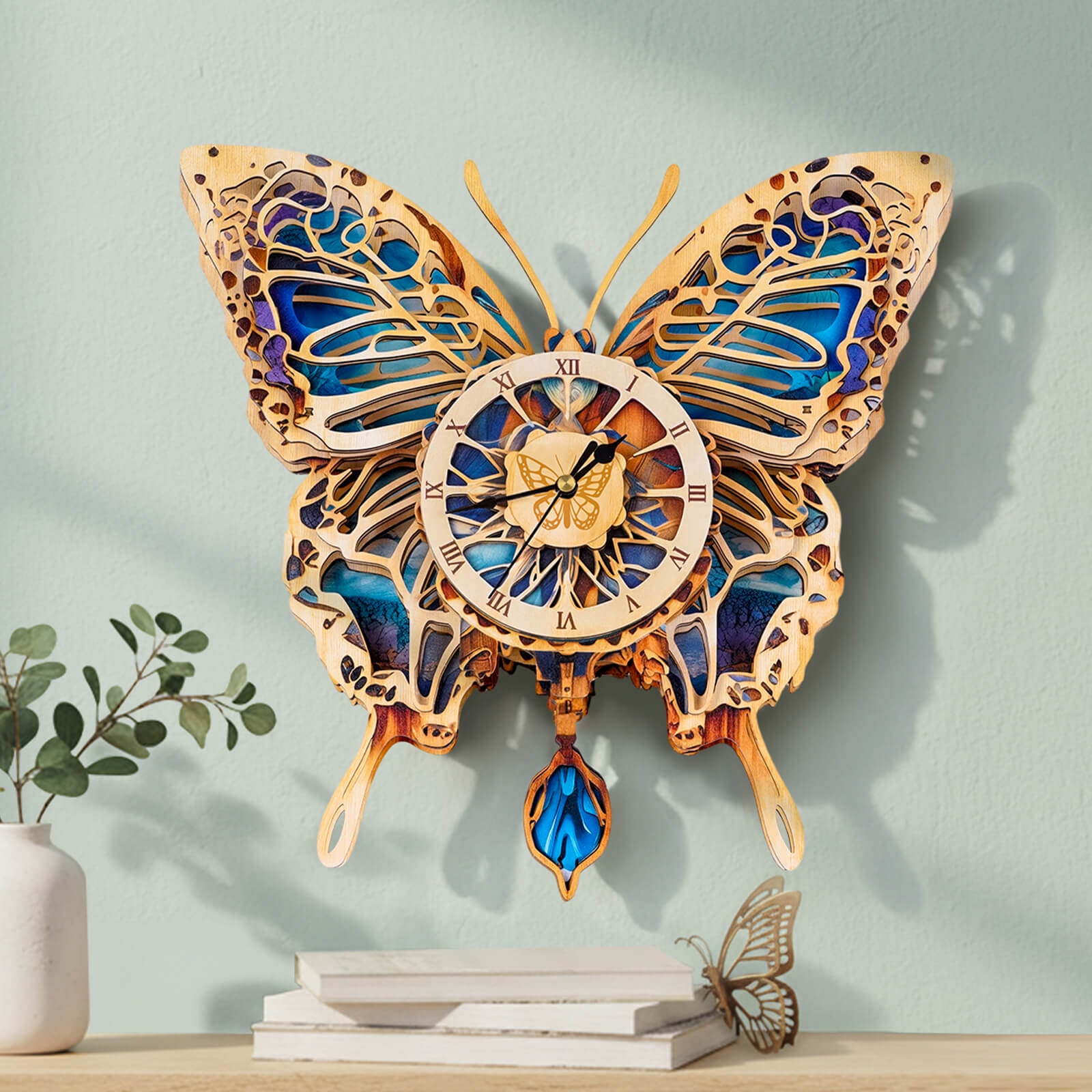 Butterfly – DIY Wooden Clock, 3D Puzzle Craft Kit – Woodbests