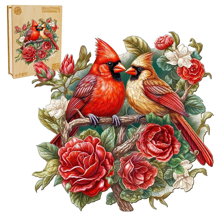 Beautiful Cardinal Wooden Jigsaw Puzzle