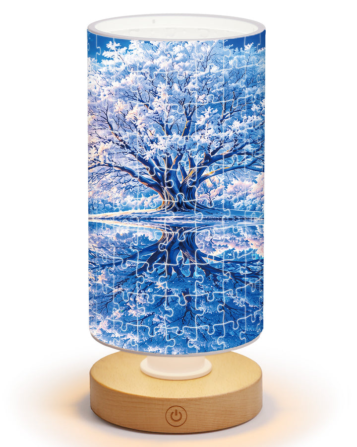 DIY Dimmable Acrylic Puzzle Lamp - Winter Wonderland