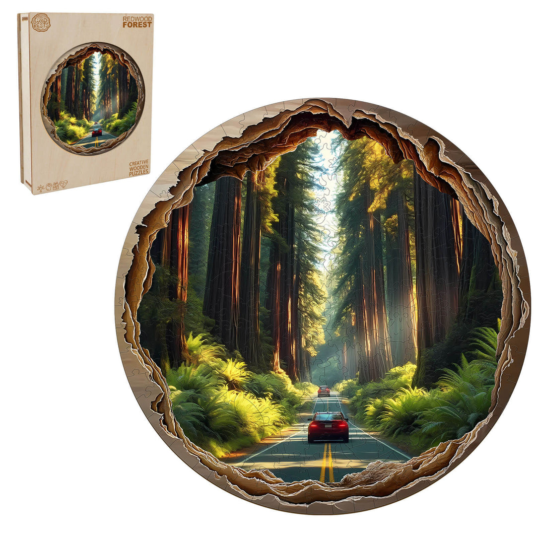 3D Redwood Forest Wooden Jigsaw Puzzle - Woodbests