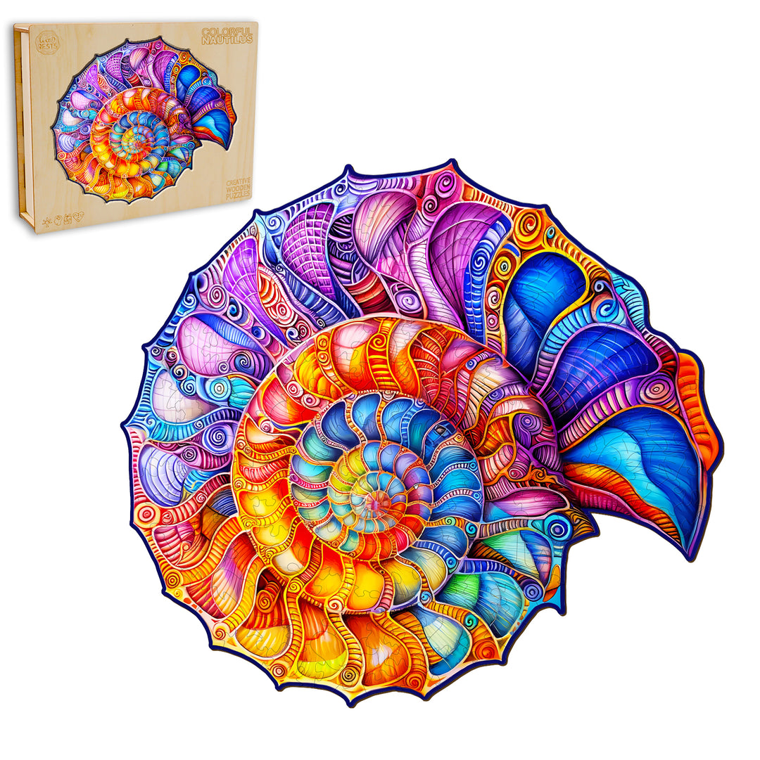 Rompecabezas de madera colorido Nautilus 