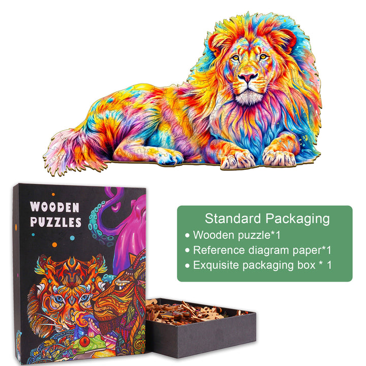Lion Wooden Jigsaw Puzzle-Woodbests