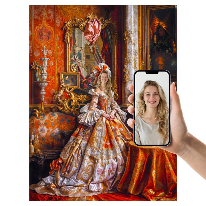 Rompecabezas con foto personalizada de rostro - Retrato de palacio