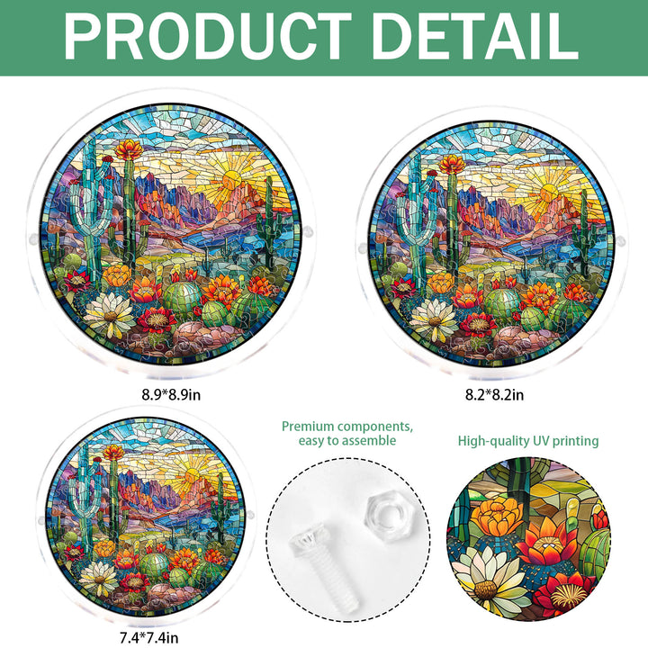 Acrylic Jigsaw Puzzle Suncatcher - Desert Sunrise