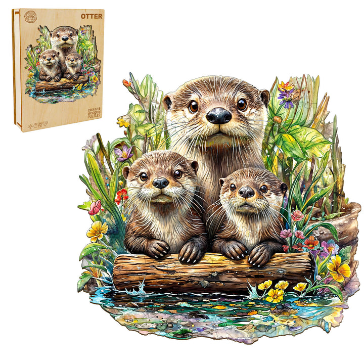 Puzzle en bois Loutre tranquille