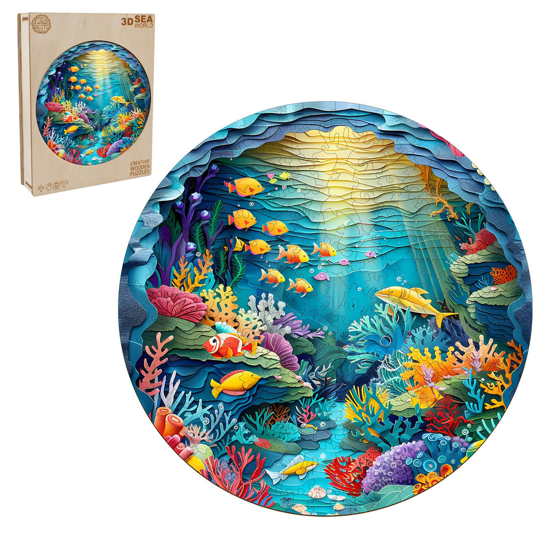 3D sea world Wooden Jigsaw Puzzle