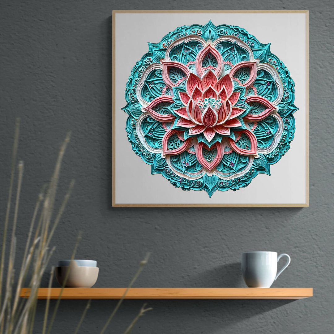 3D Mandala Lotus-2 Wooden Jigsaw Puzzle