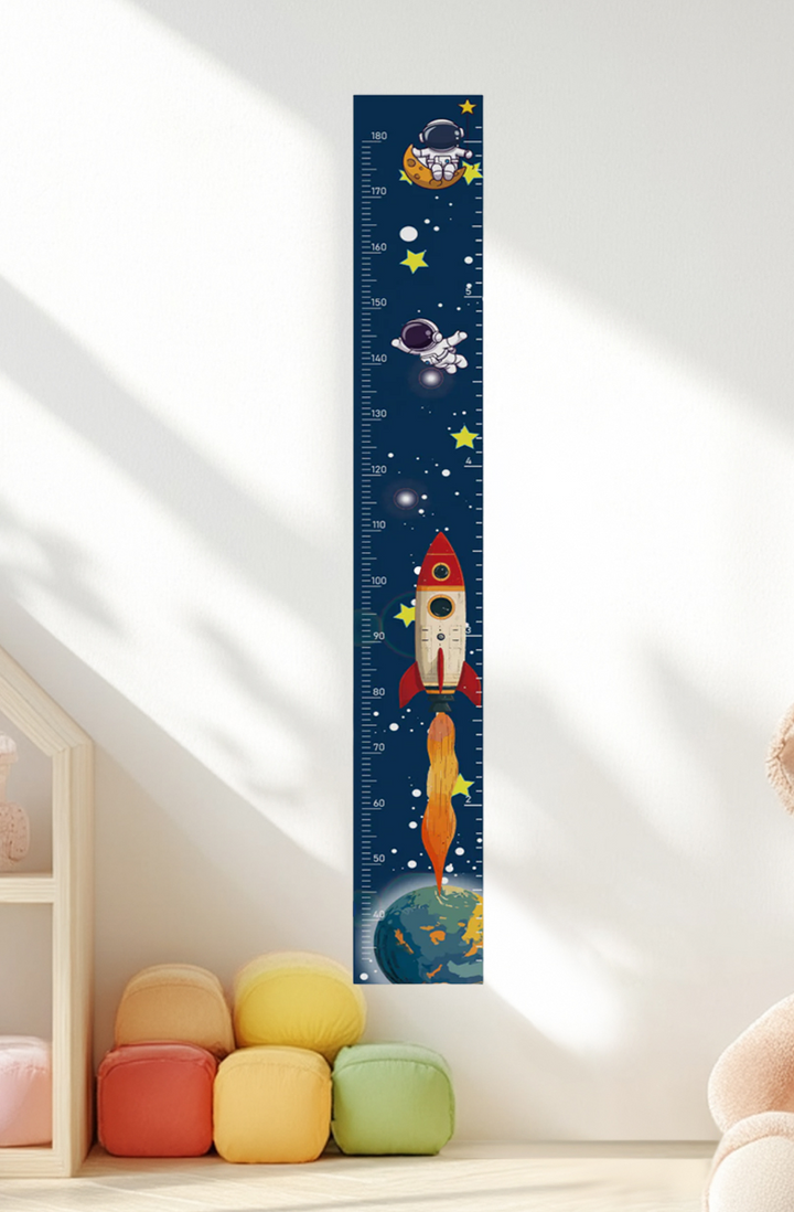 Space Adventure Rocket Growth Chart Wall Decal
