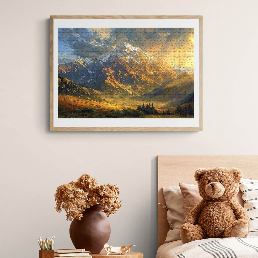 Sunset Mountains 500 / 1000 Piece Puzzle - By Woodbests