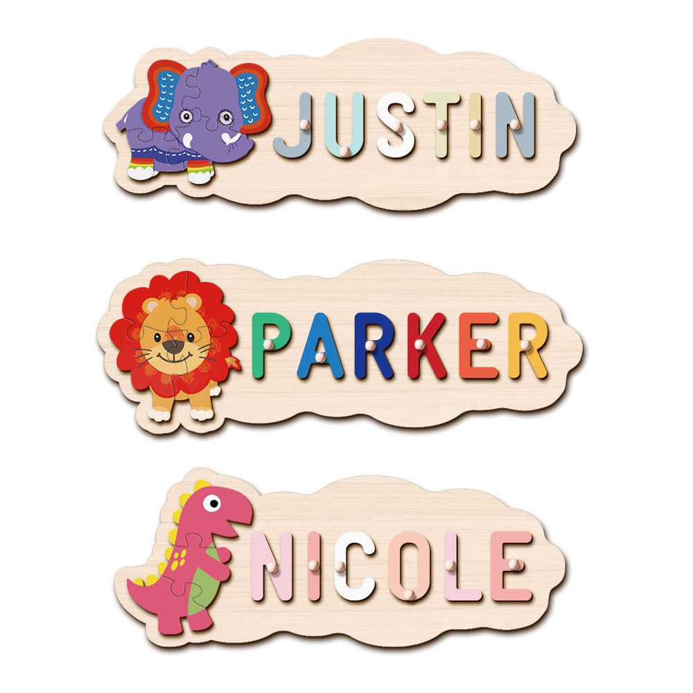 Personalized Baby Name Puzzle And Animal Puzzle-Woodbests