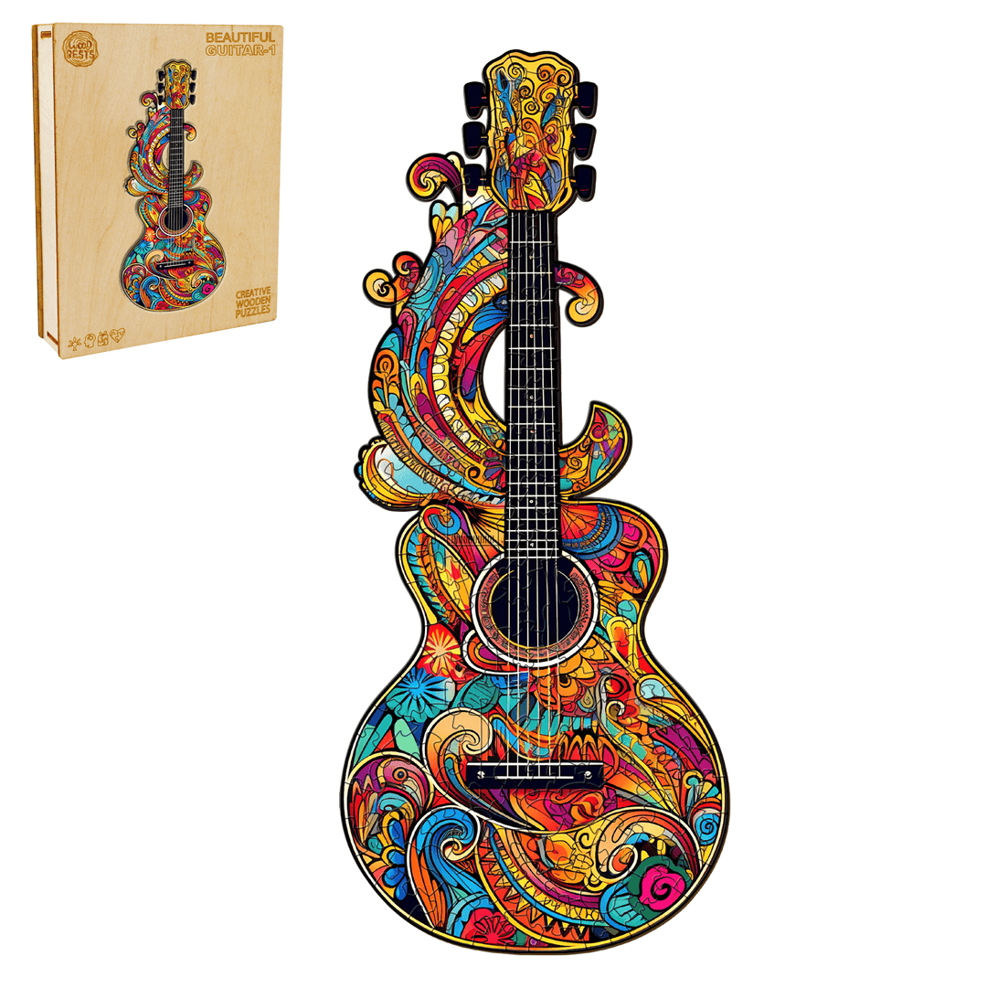 Beautiful Guitar-1 Wooden Jigsaw Puzzle