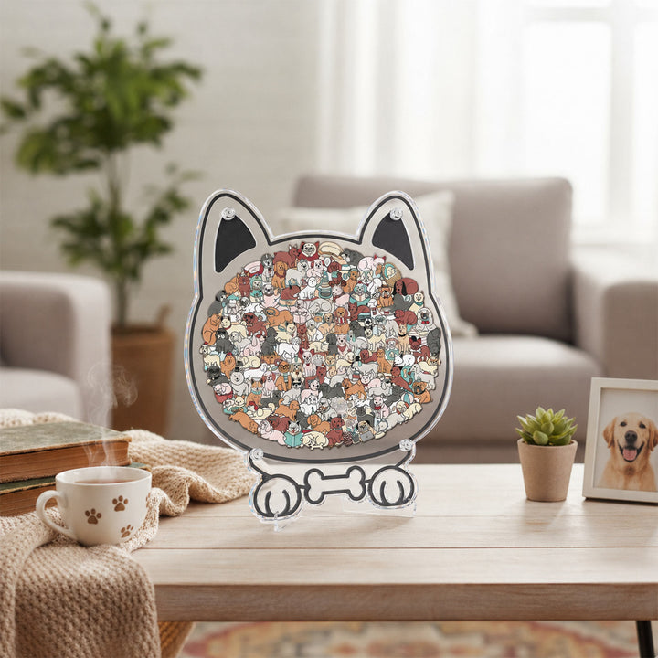 Acrylic Jigsaw Puzzle Suncatcher - Puppy Club