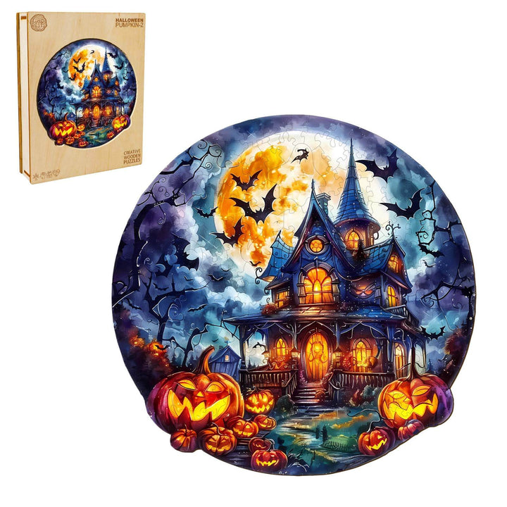 Halloween Pumpkin-2 Wooden Jigsaw Puzzle
