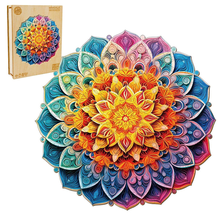 Mandala Mirror Wooden Jigsaw Puzzle