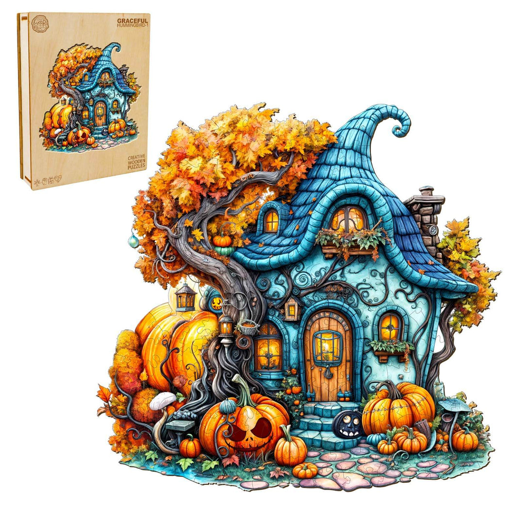 Pumpkin House-1 Wooden Jigsaw Puzzle - Woodbests