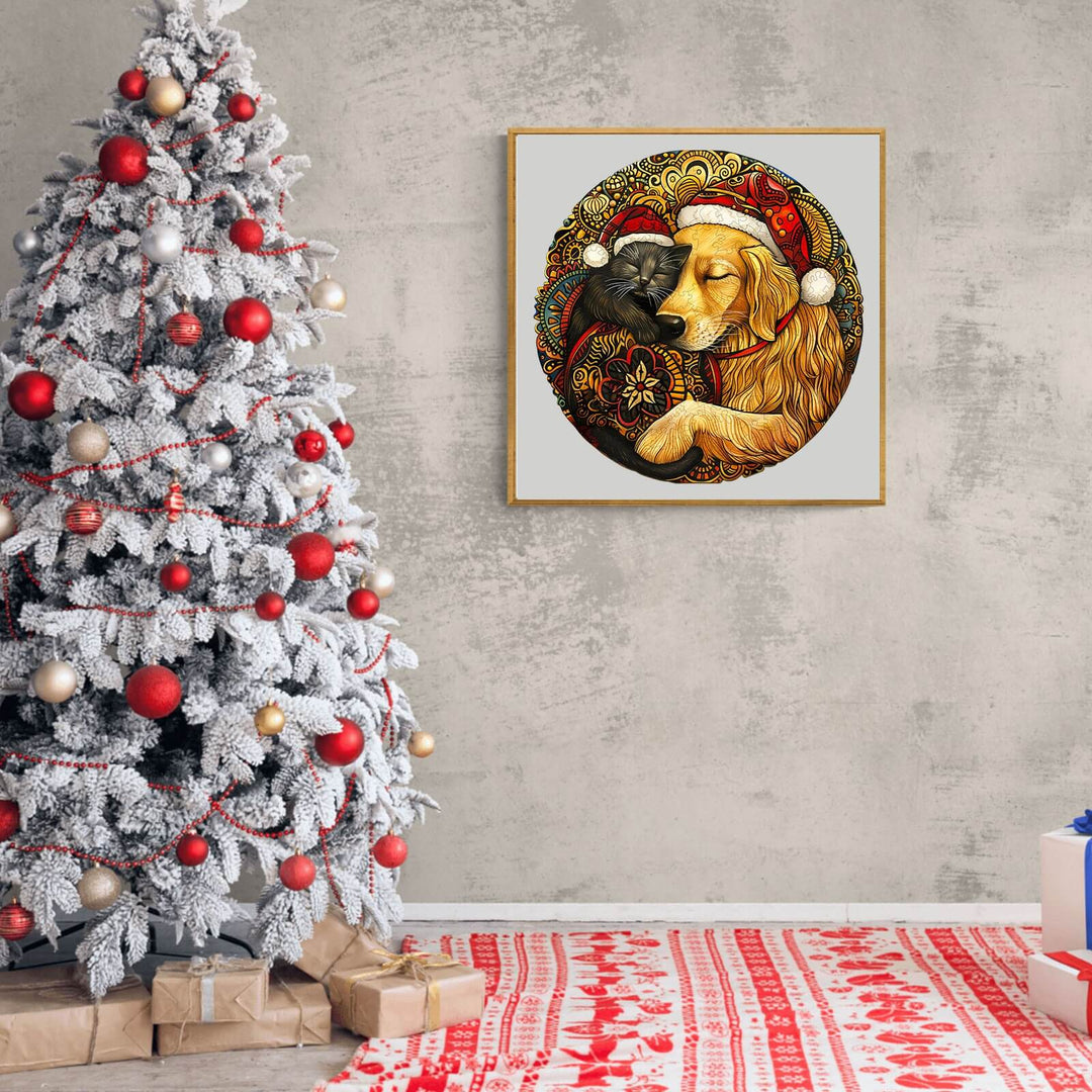 Warm Christmas Wooden Jigsaw Puzzle