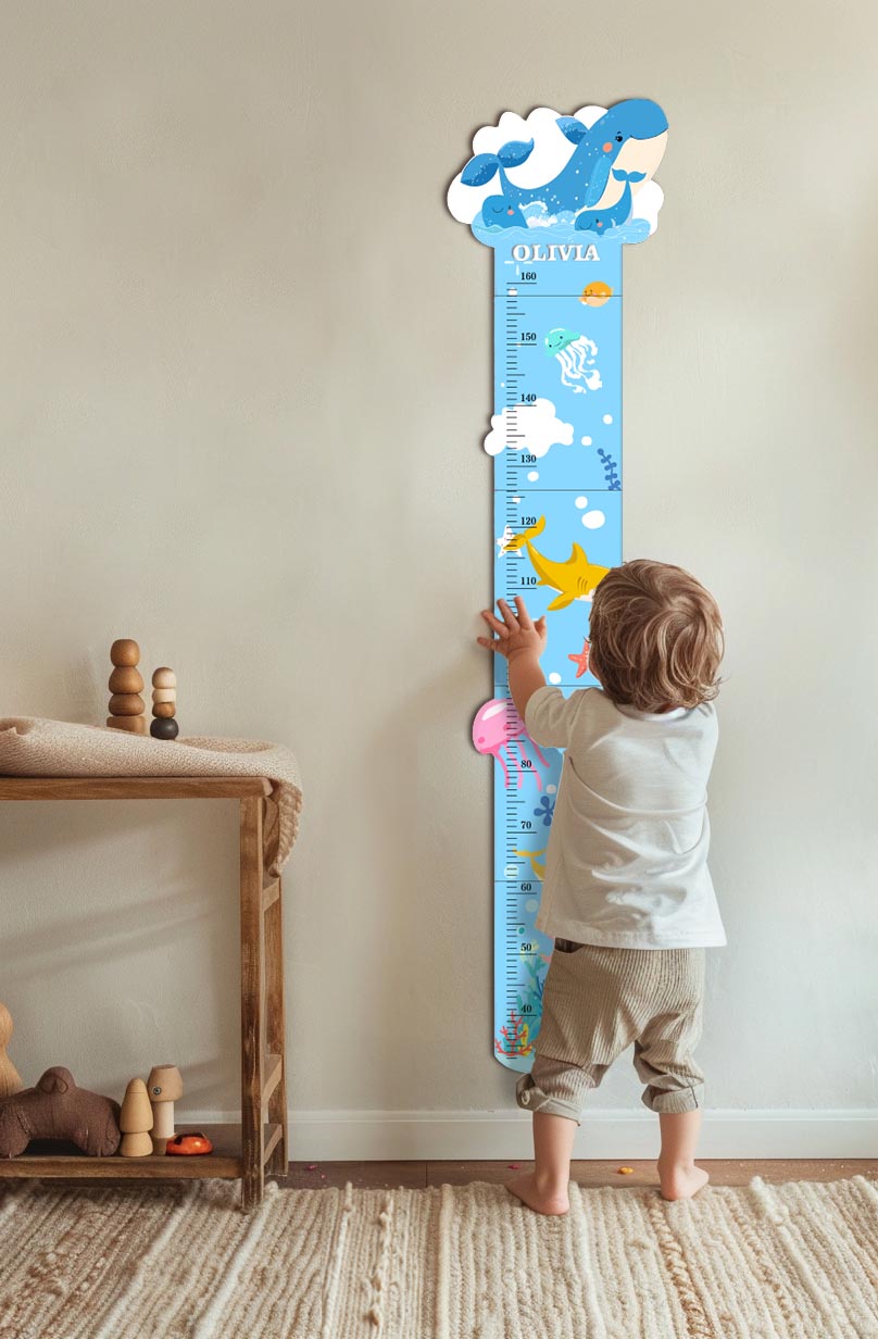 Personalized Wooden Ocean Growth Chart Ruler