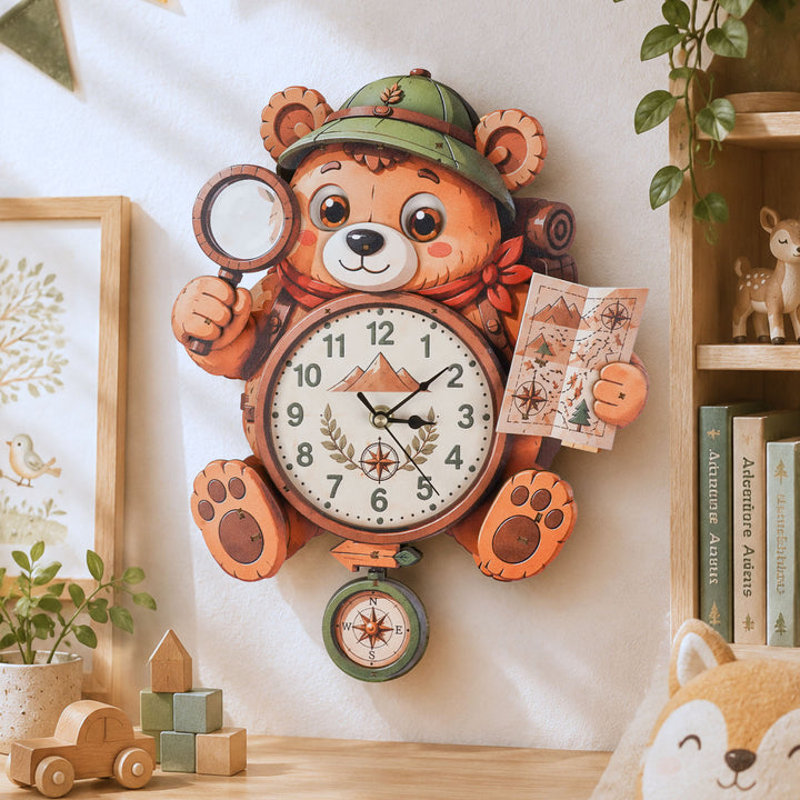 Meeresschildkröte – Stündlicher Glockenschlag DIY Holz-Uhr, 3D Puzzle-Bastelset