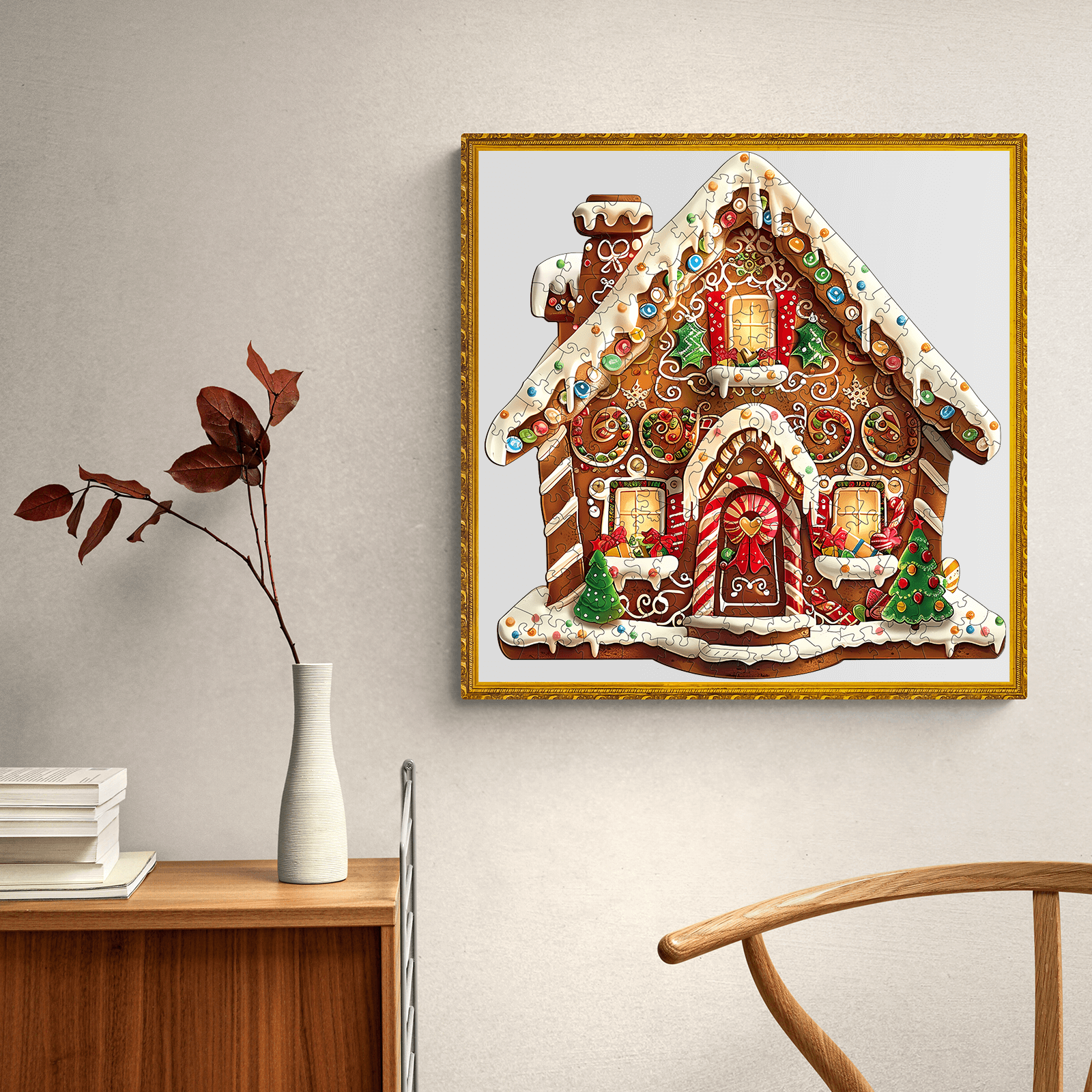 Christmas Gingerbread House-1 Wooden Jigsaw Puzzle - Woodbests