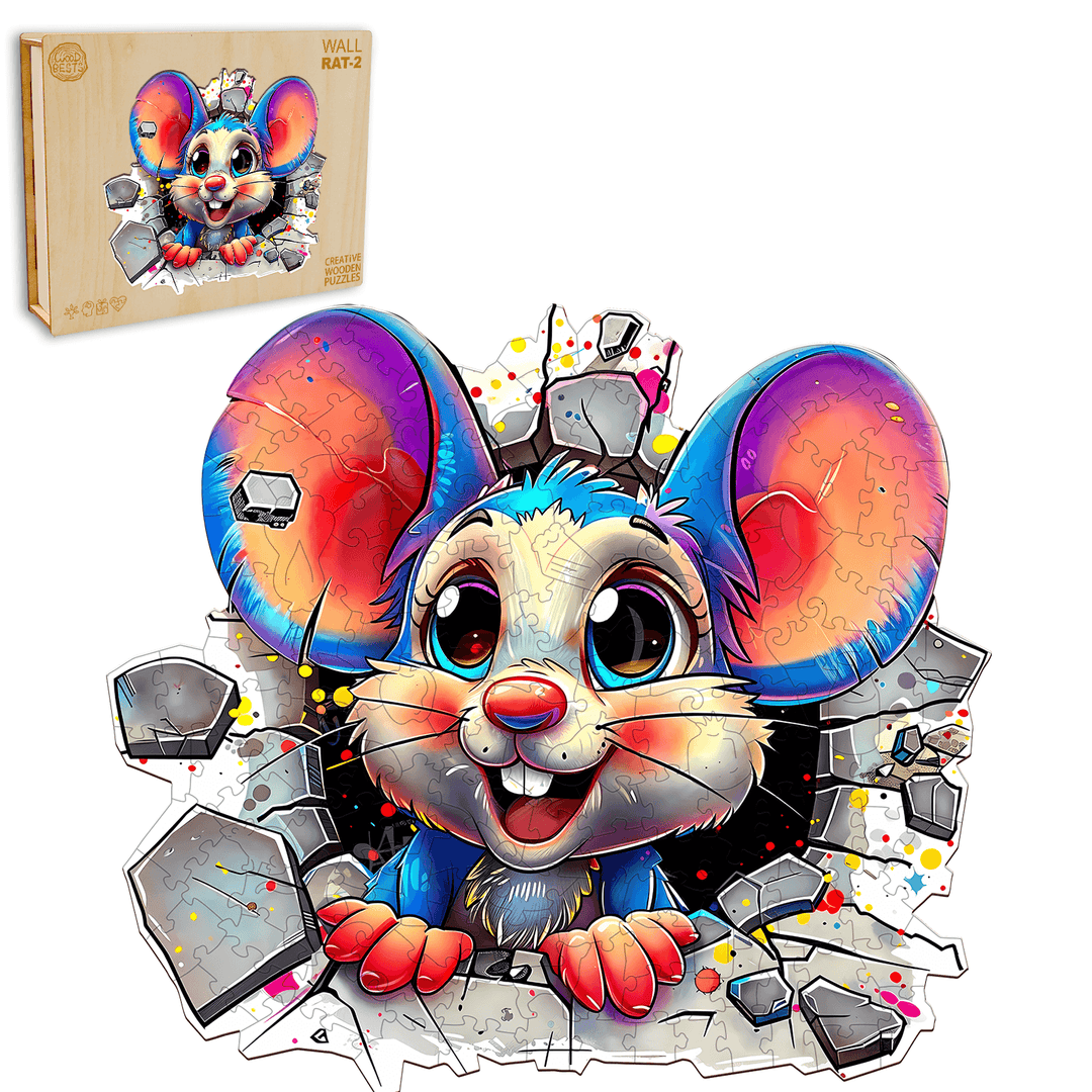 Wall Rat-2 Wooden Jigsaw Puzzle