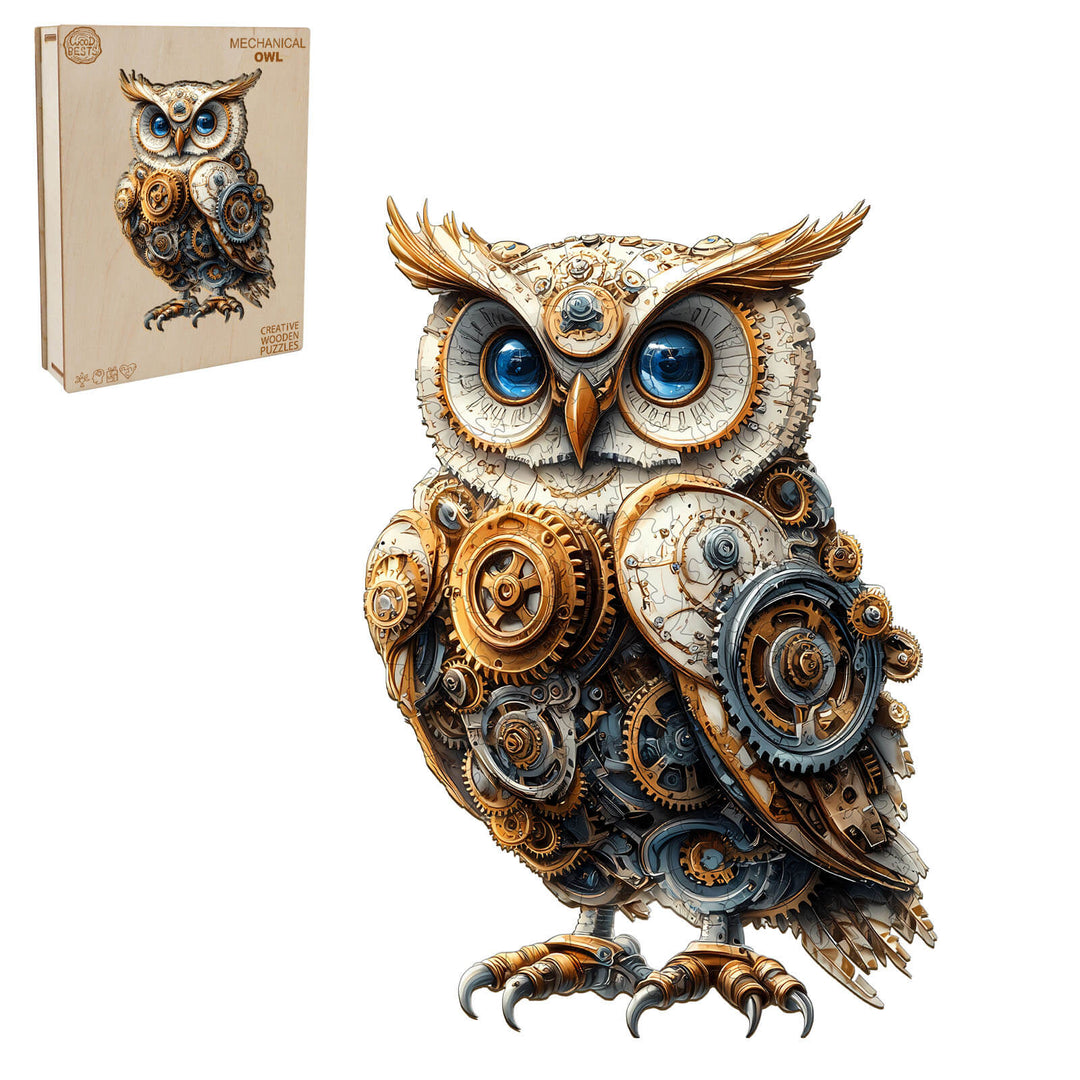 Mechanical Owl Wooden Jigsaw Puzzle