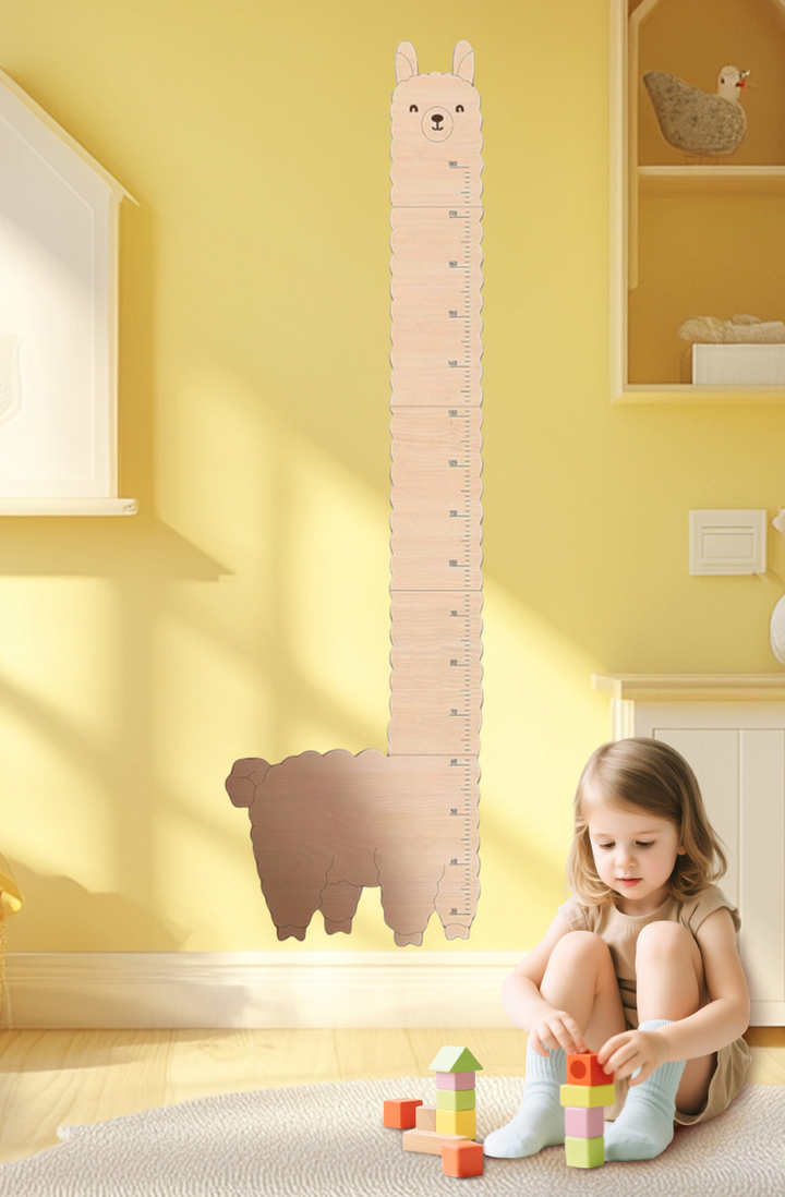 Personalized Wooden Alpaca Llama Growth Chart Ruler Clearance Sale