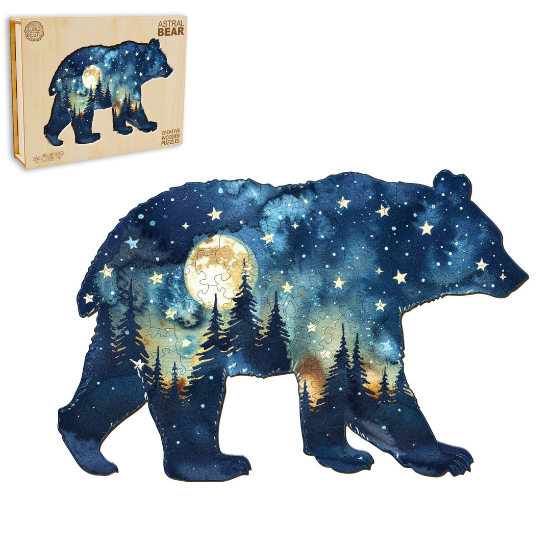 Astral Bear Wooden Jigsaw Puzzle