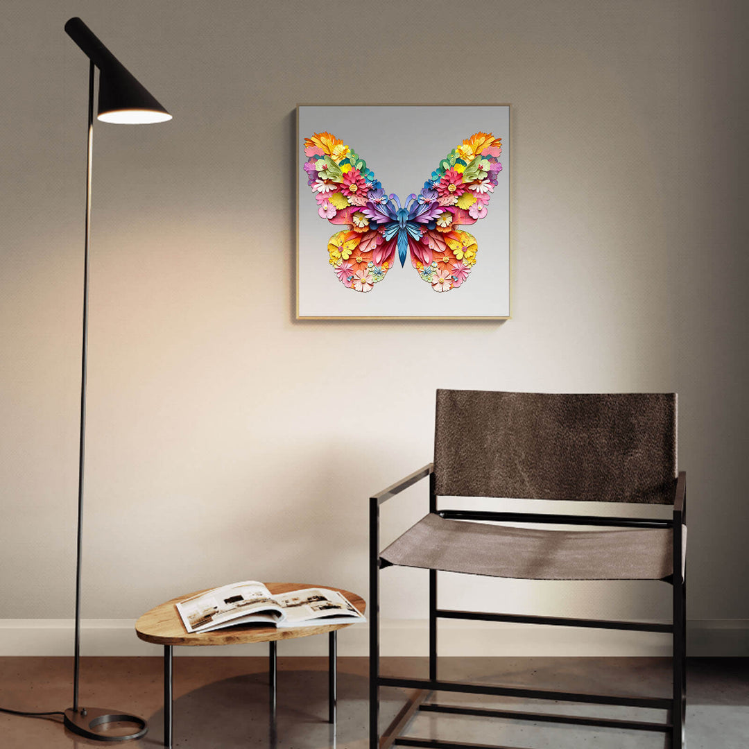 3D Colorful Butterfly Wooden Jigsaw Puzzle