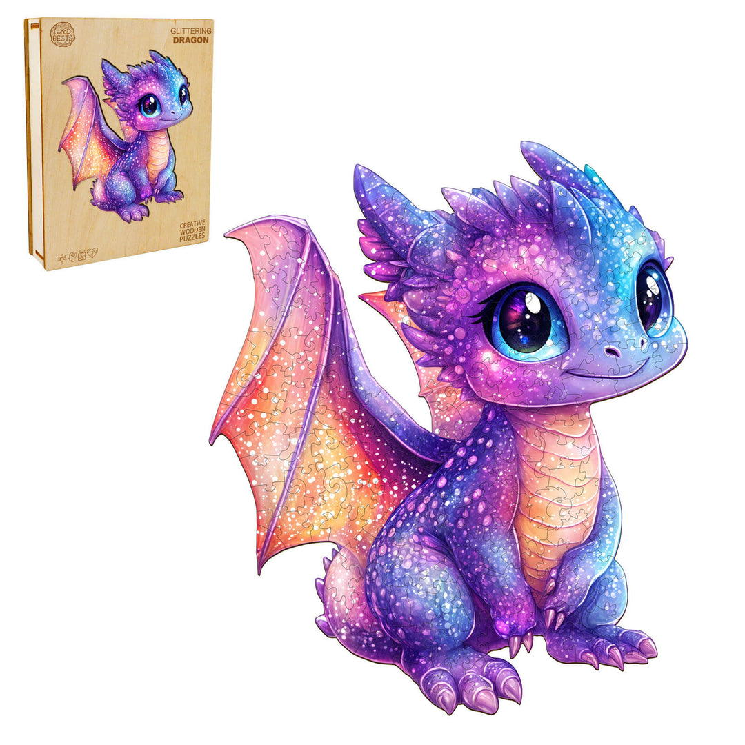 Glittering Dragon Wooden Jigsaw Puzzle