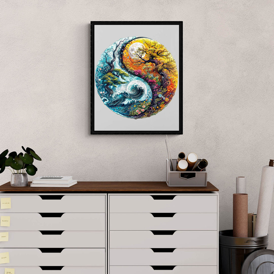 Yin yang Landscape-2 Wooden Jigsaw Puzzle