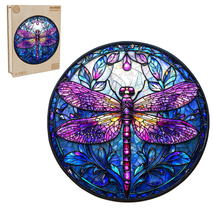 Sacred Dragonfly Wooden Jigsaw Puzzle