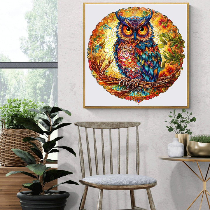 Charming Owl Wooden Jigsaw Puzzle