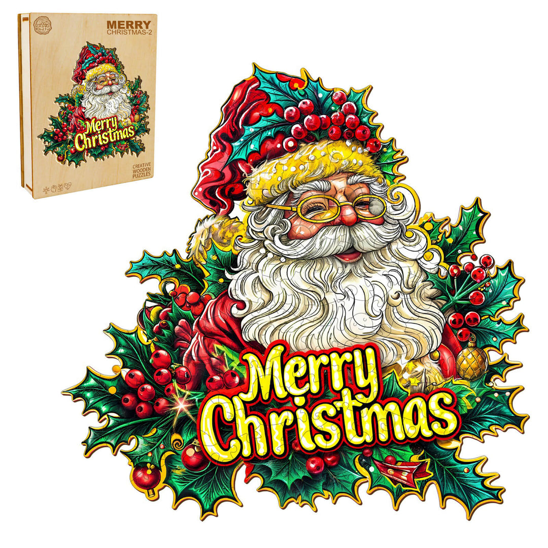 Merry Christmas-2 Wooden Jigsaw Puzzle