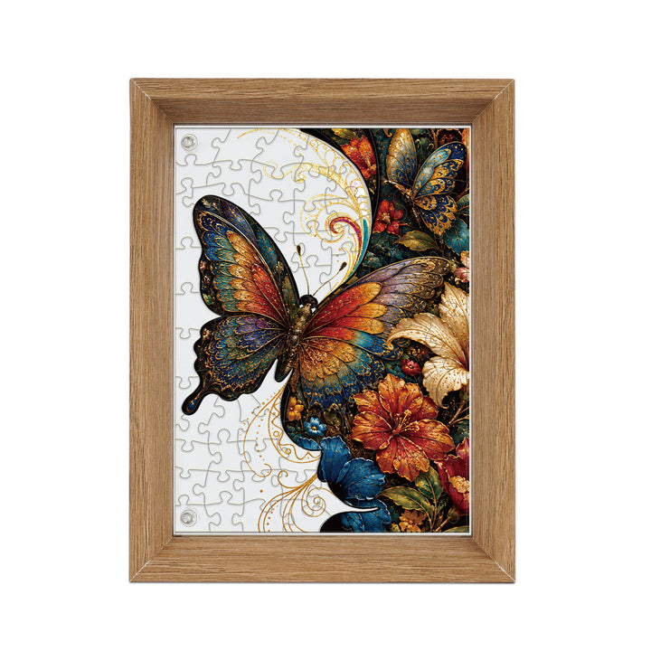 Double Sided Acrylic Jigsaw -Blossoms and Butterfli